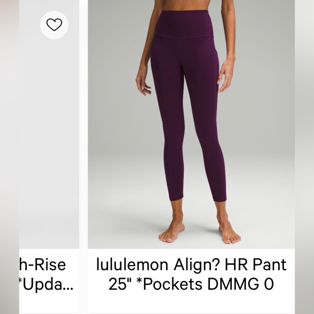 Lululemon Align 25 Pockets Purple Leggings